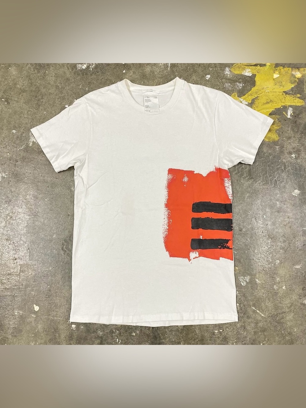 RARE Helmut Lang x Josephine Meckseper Tee in Scarlet/Black on White size2XM/3XW